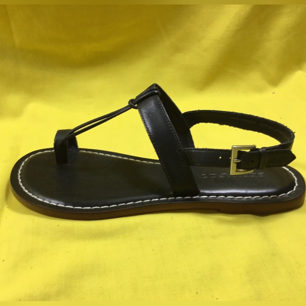 Bernardo Black Leather T-Style Ankle Strap Sandals SZ 8 NWT - Picture 5 of 10